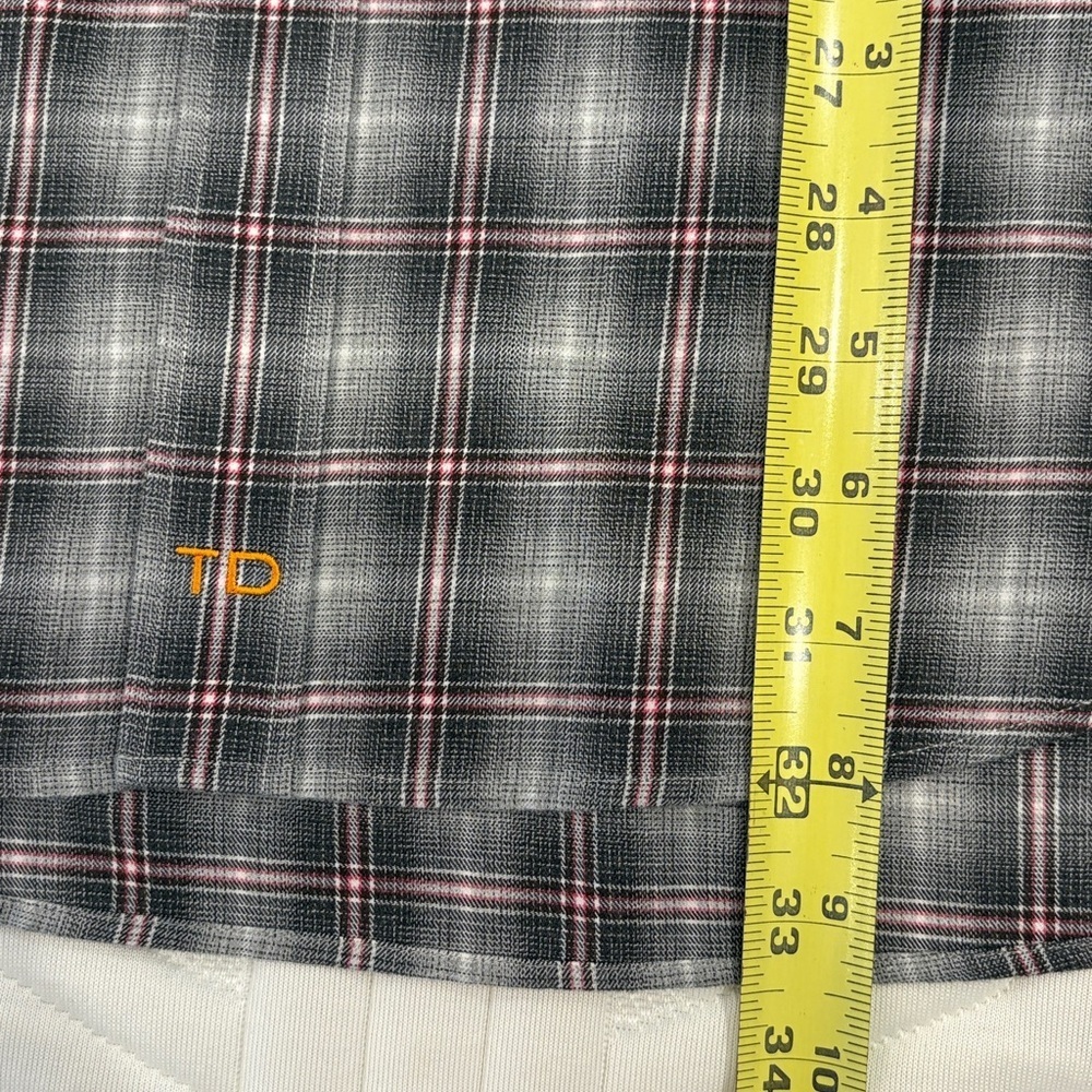 Thomas Dean Men's Blue and Gray Dress Shirt - Picture 5 of 6